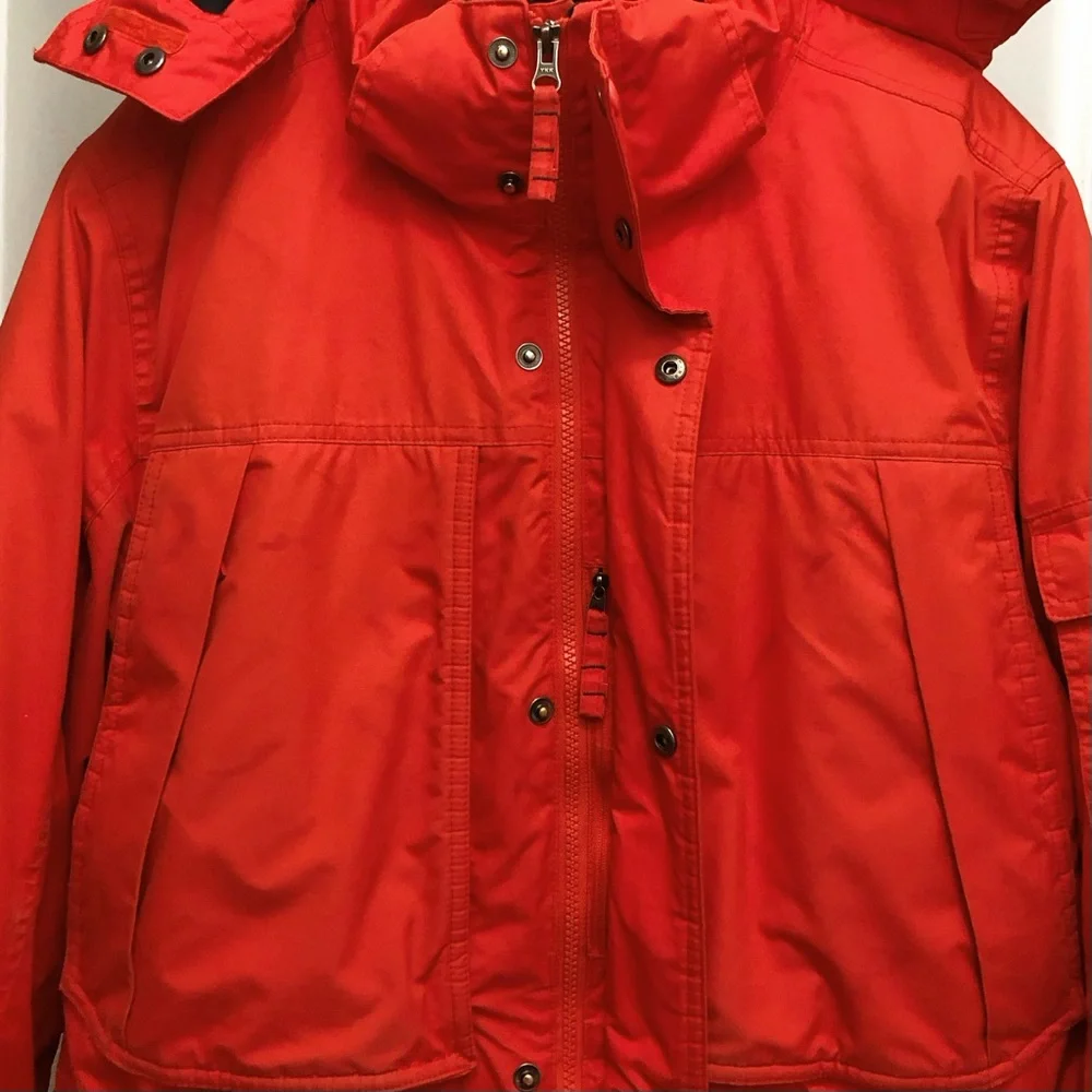 LL Bean Mens Baxter State Parka Goose Down Jacket Faux Fur Trim Hooded Coat Sz M - Picture 4 of 12